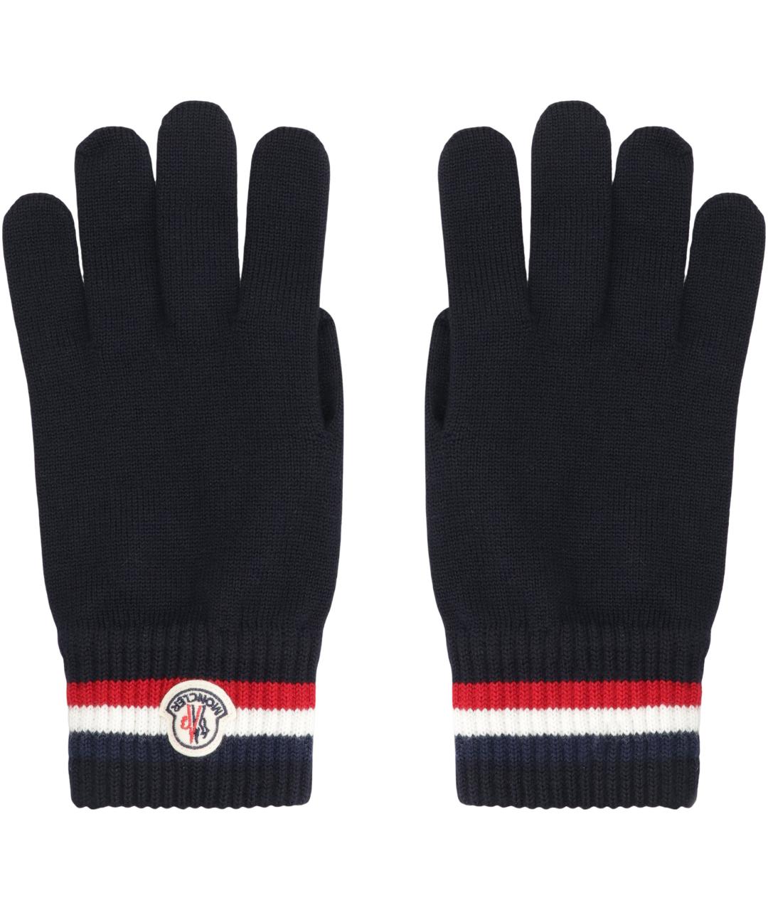 MONCLER Черные шерстяные перчатки, фото 2