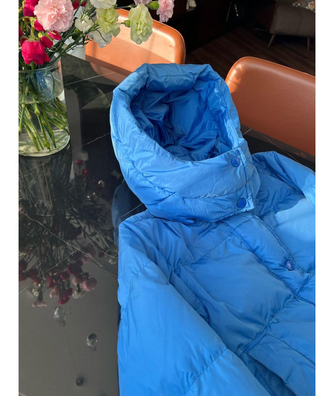 WEEKEND MAX MARA Синий полиэстеровый пуховик, фото 8