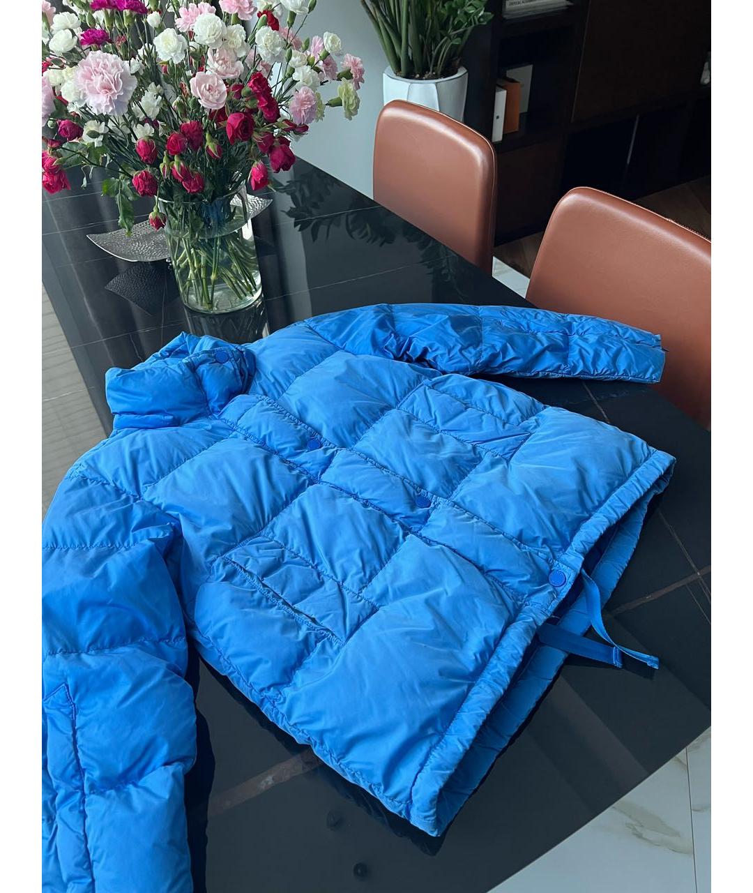 WEEKEND MAX MARA Синий полиэстеровый пуховик, фото 6