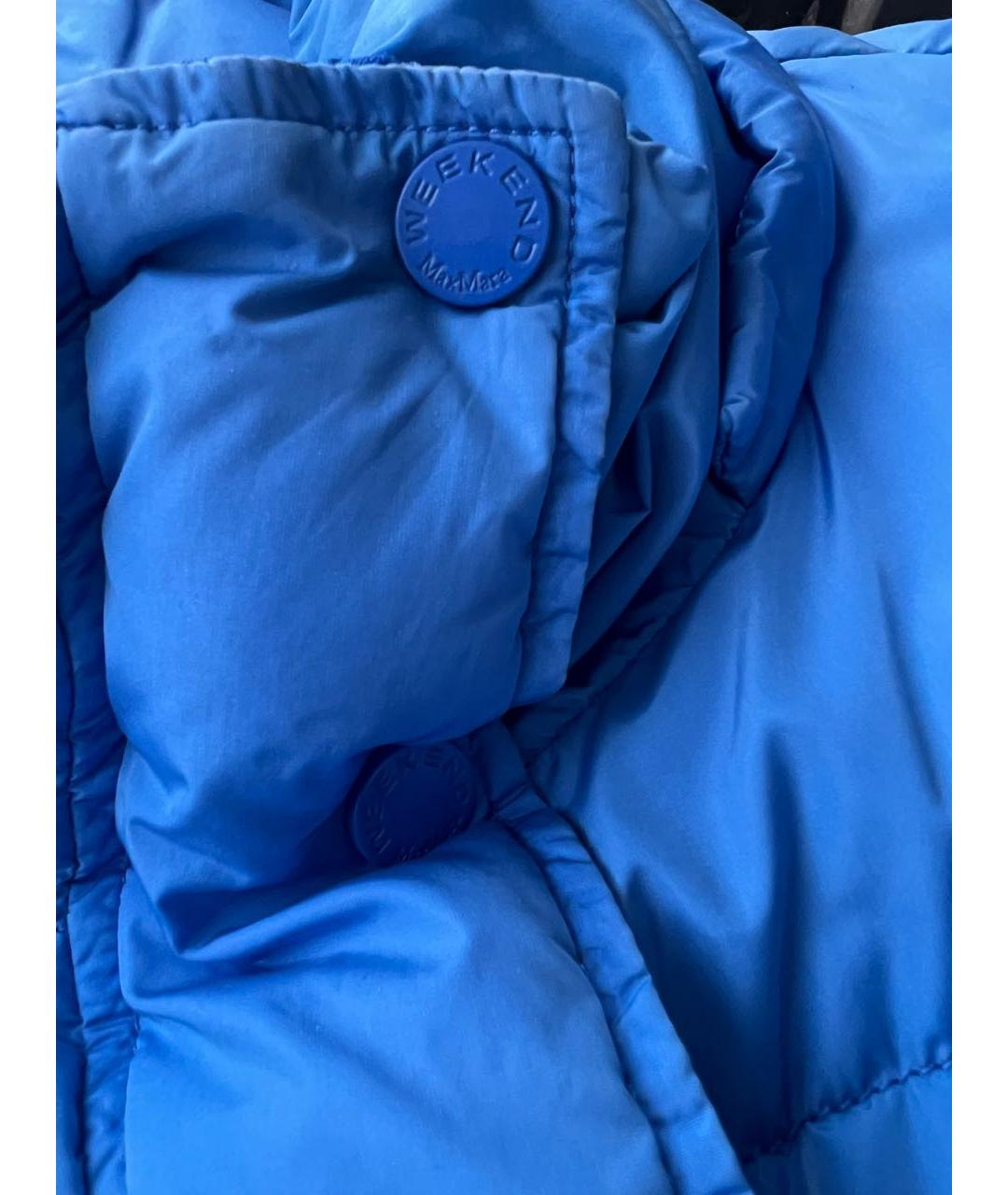 WEEKEND MAX MARA Синий полиэстеровый пуховик, фото 4