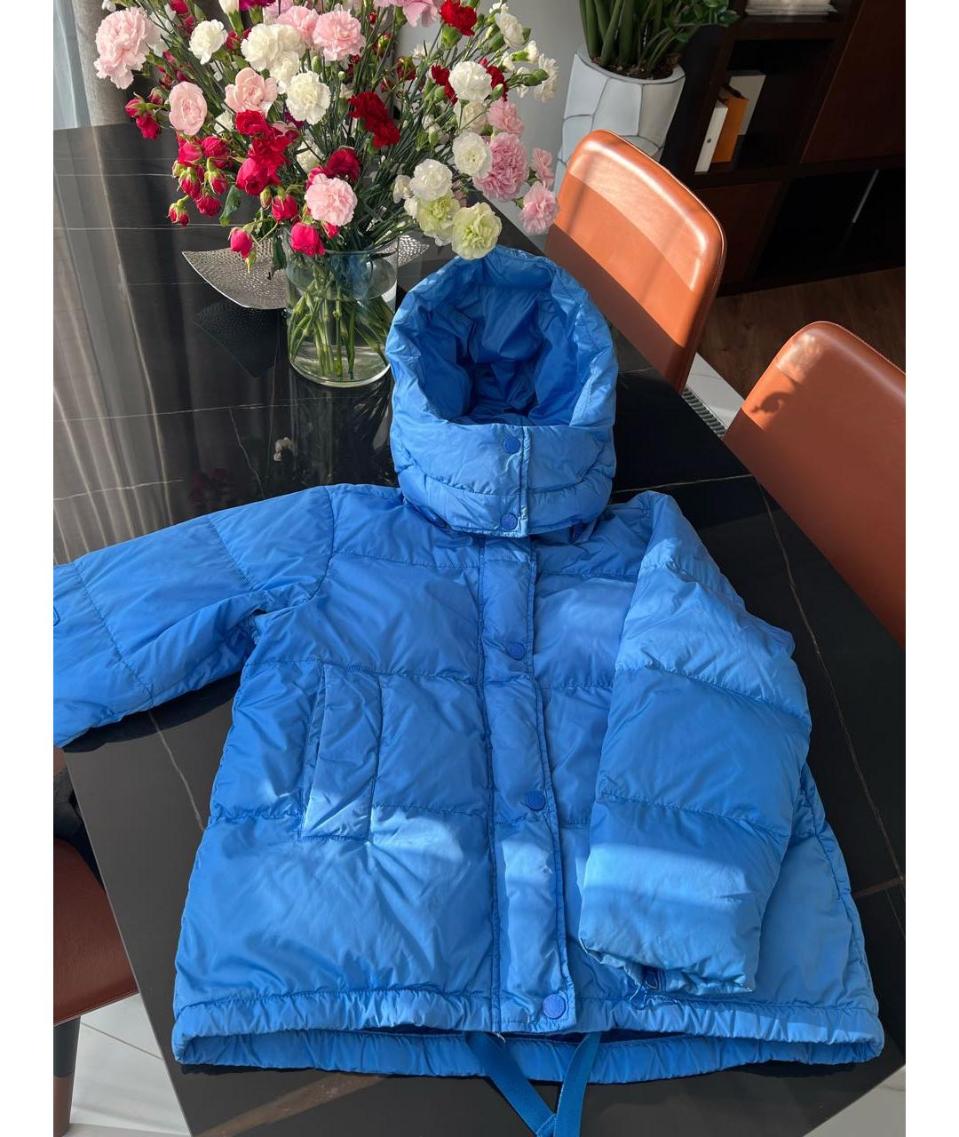 WEEKEND MAX MARA Синий полиэстеровый пуховик, фото 5