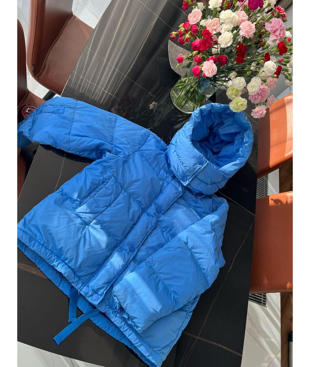 WEEKEND MAX MARA Синий полиэстеровый пуховик, фото 9