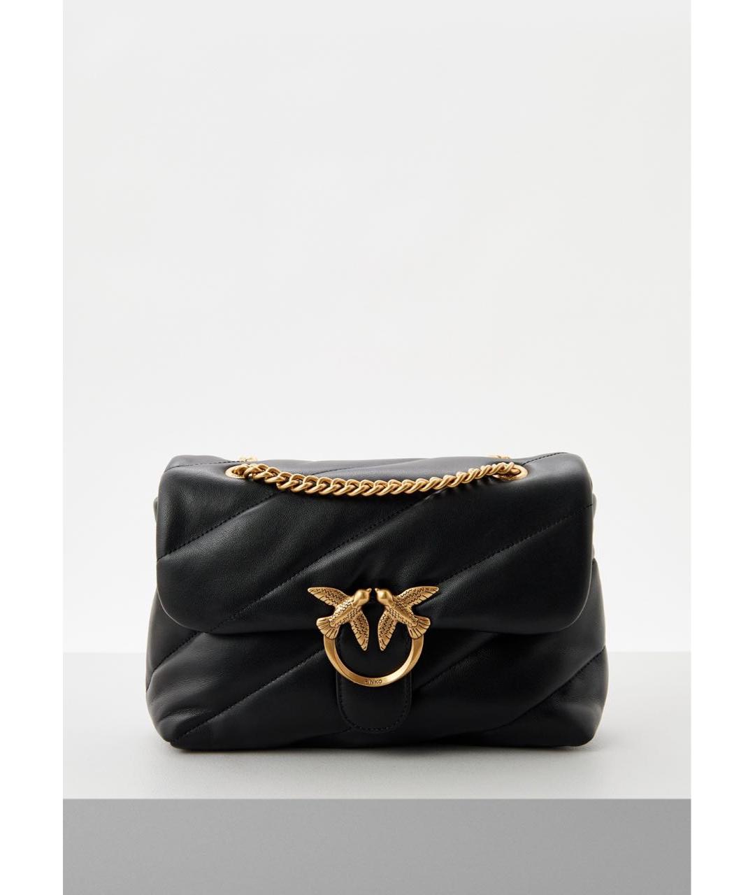PINKO Черная кожаная сумка через плечо, фото 8