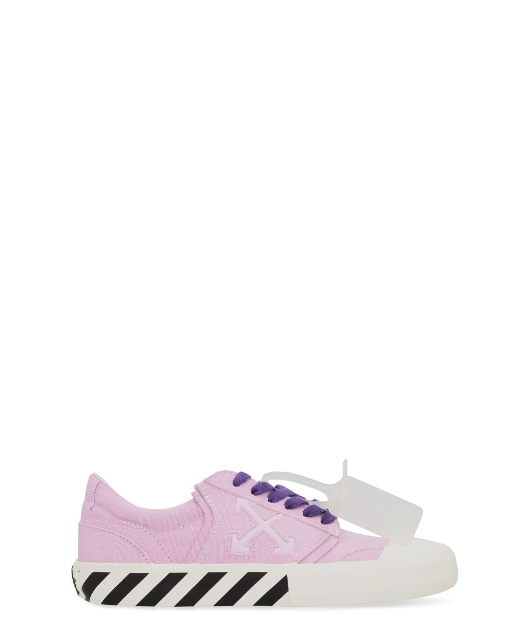 OFF-WHITE Розовые текстильные кеды, фото 1