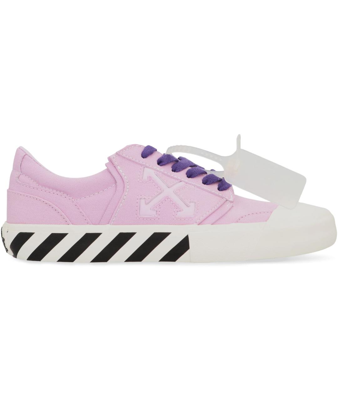 OFF-WHITE Розовые текстильные кеды, фото 2
