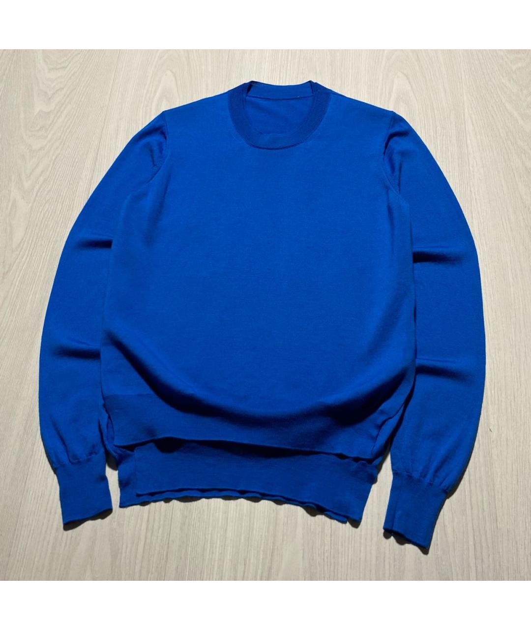 CELINE Синий шерстяной джемпер / свитер, фото 2