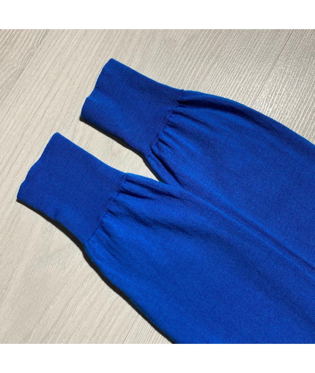 CELINE Синий шерстяной джемпер / свитер, фото 8