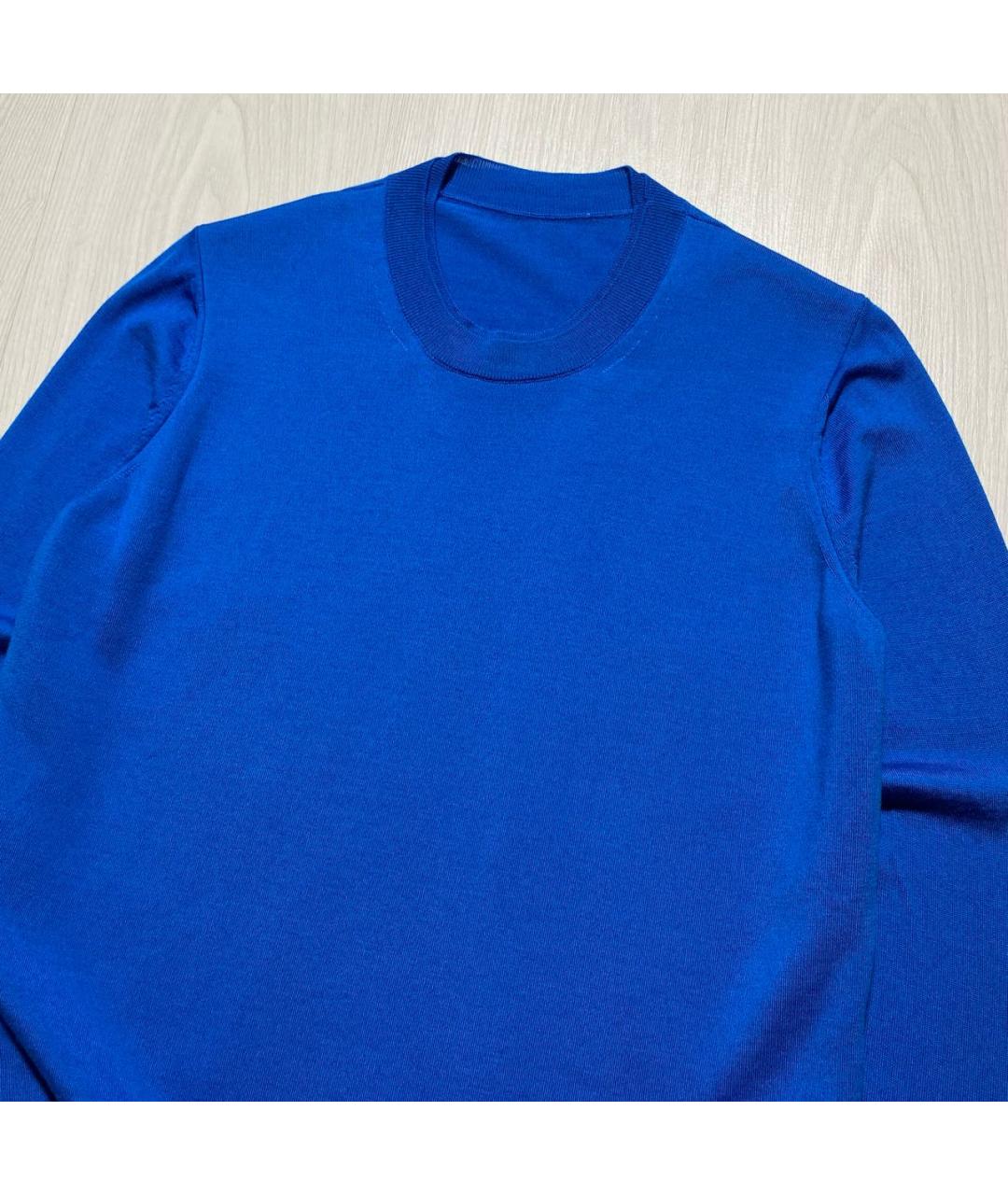 CELINE Синий шерстяной джемпер / свитер, фото 3