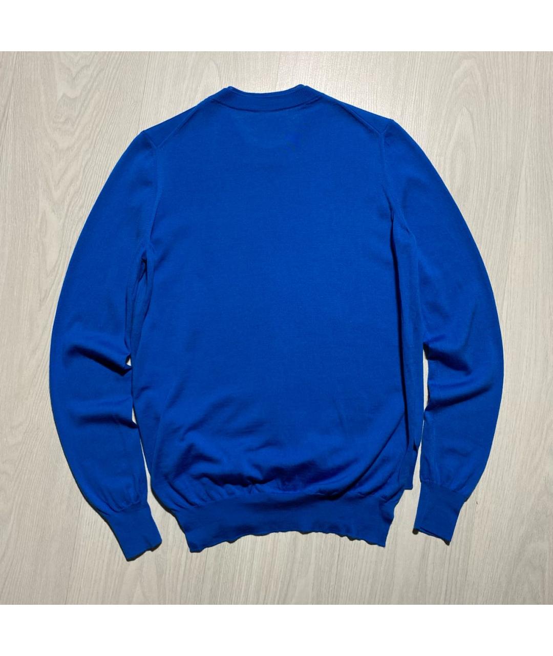 CELINE Синий шерстяной джемпер / свитер, фото 5