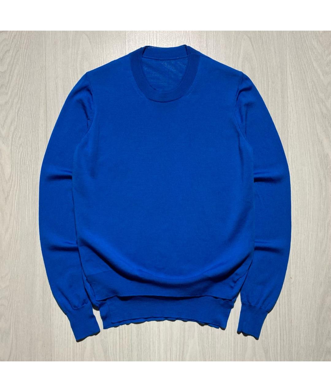 CELINE Синий шерстяной джемпер / свитер, фото 9