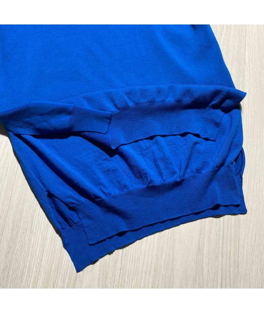 CELINE Синий шерстяной джемпер / свитер, фото 6