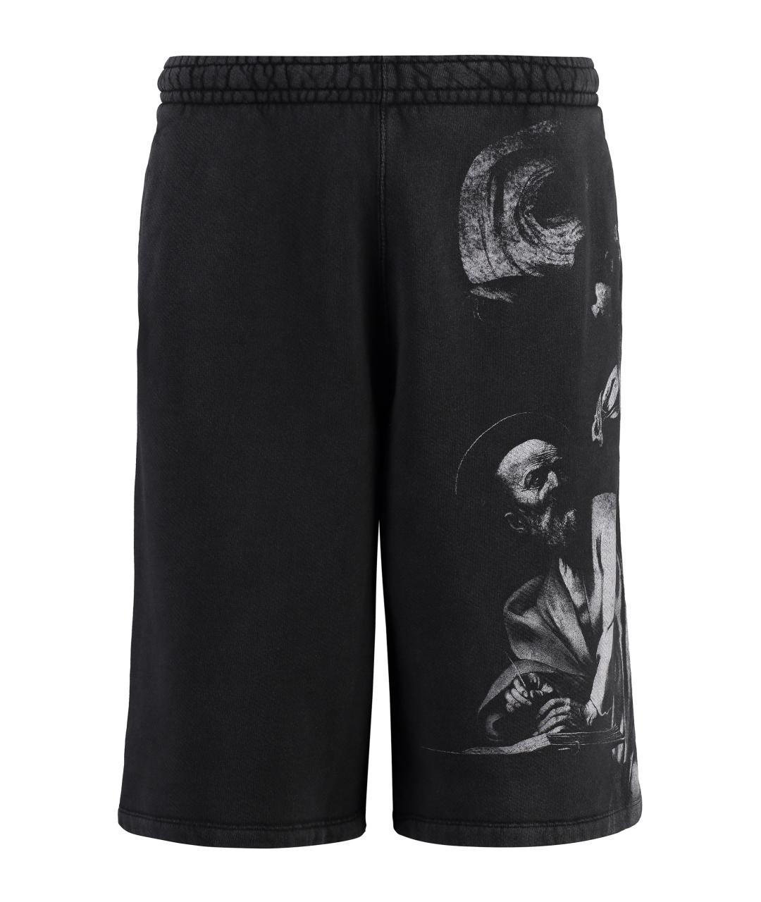 OFF-WHITE Черные хлопковые шорты, фото 1