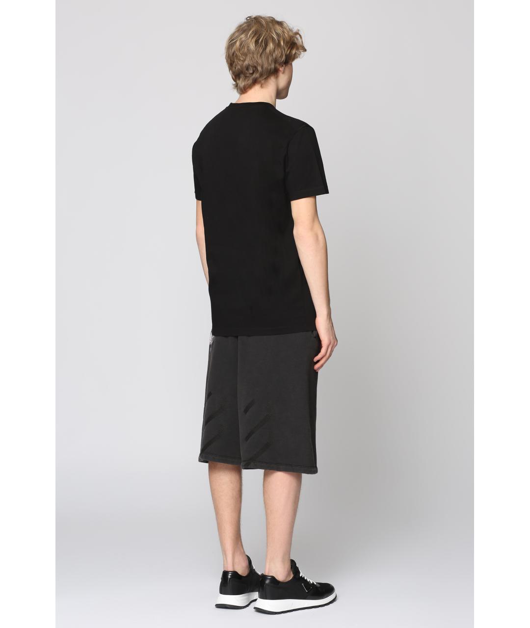 OFF-WHITE Черные хлопковые шорты, фото 4