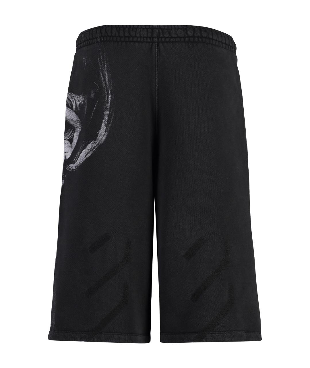 OFF-WHITE Черные хлопковые шорты, фото 2