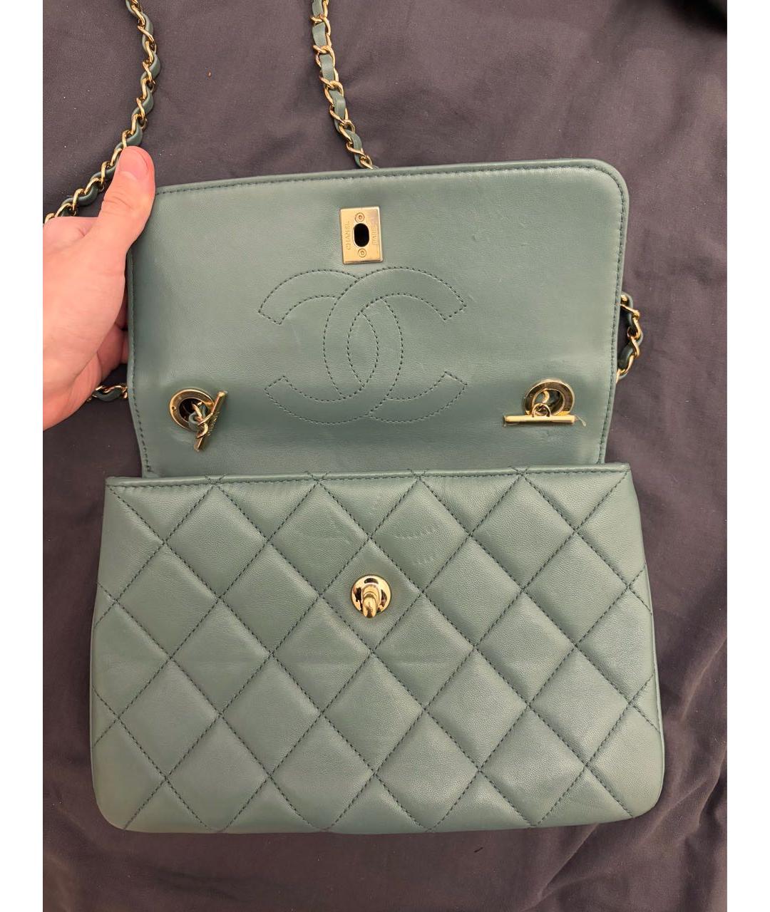 CHANEL Коралловая кожаная сумка с короткими ручками, фото 2