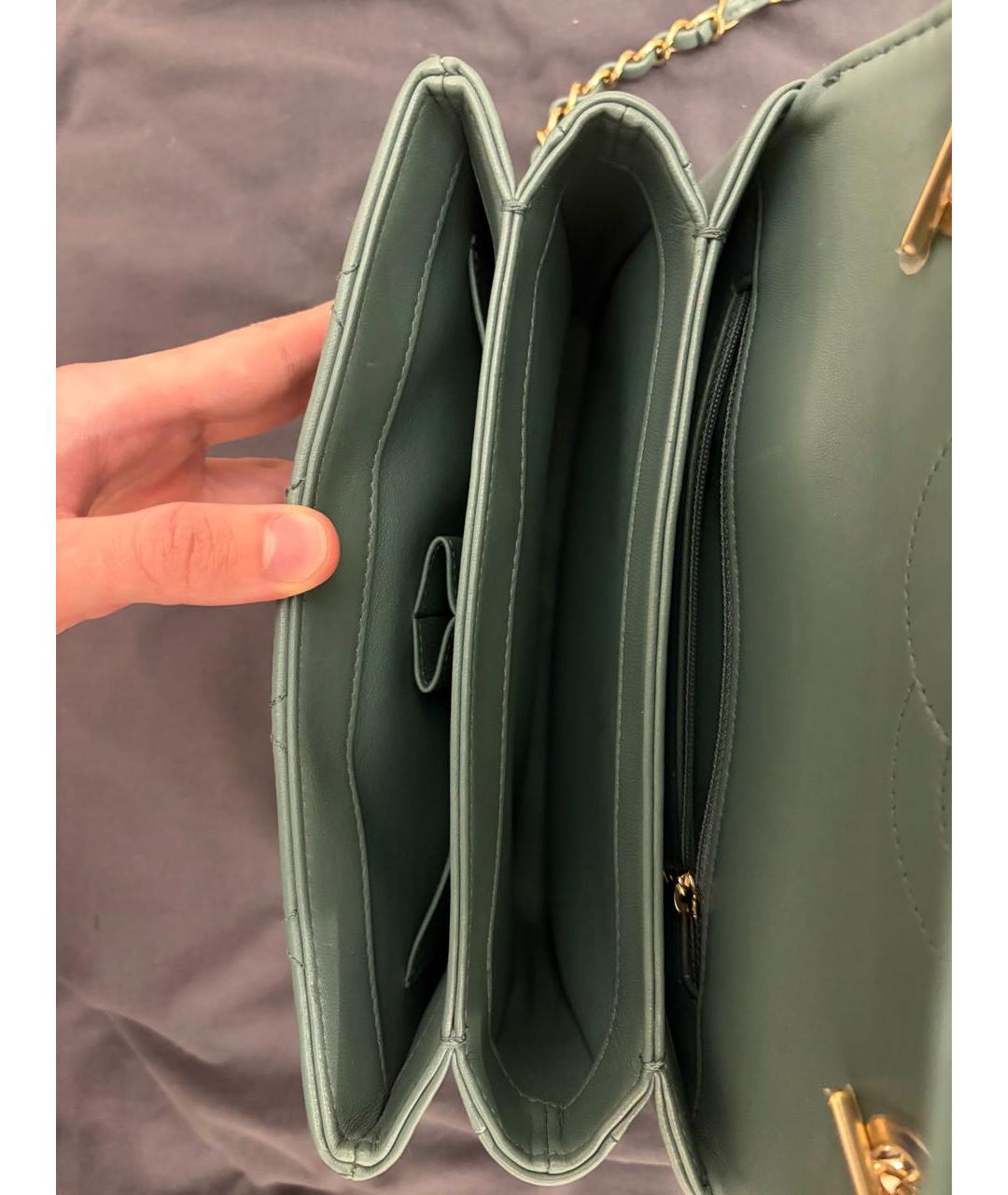 CHANEL Коралловая кожаная сумка с короткими ручками, фото 3