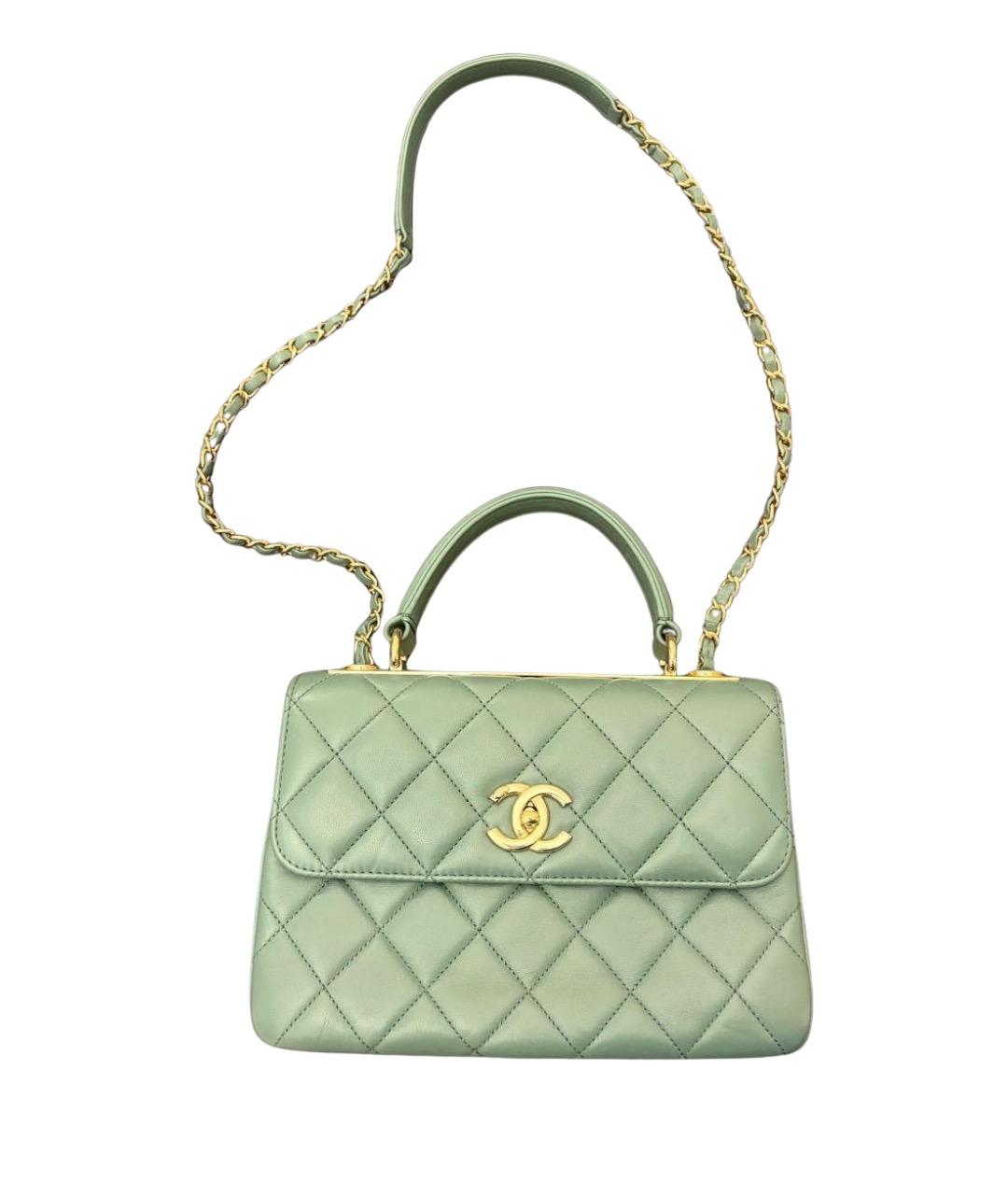 CHANEL Коралловая кожаная сумка с короткими ручками, фото 1