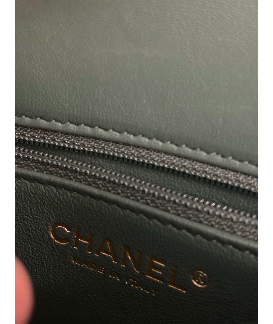 CHANEL Коралловая кожаная сумка с короткими ручками, фото 7