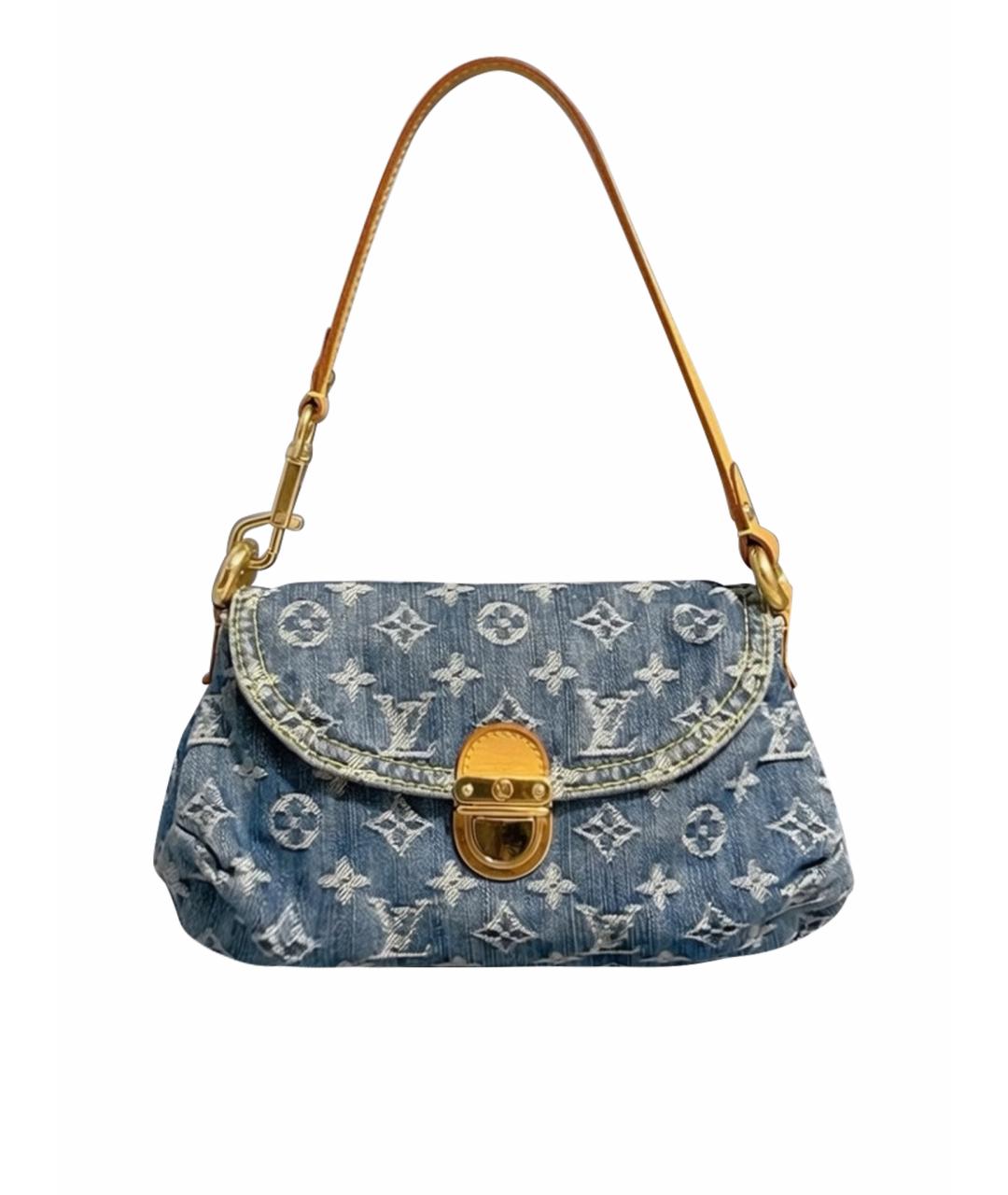 LOUIS VUITTON Голубая деним сумка через плечо, фото 1