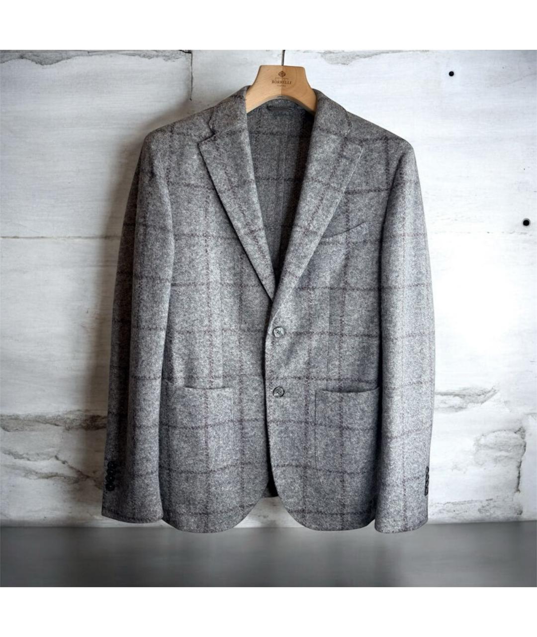 L.B.M. 1911 Серый шерстяной пиджак, фото 9