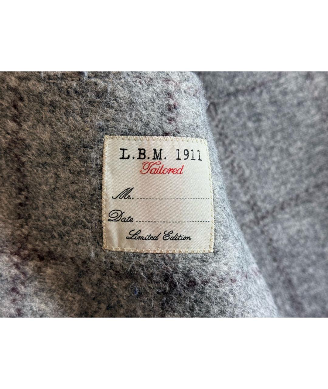 L.B.M. 1911 Серый шерстяной пиджак, фото 7