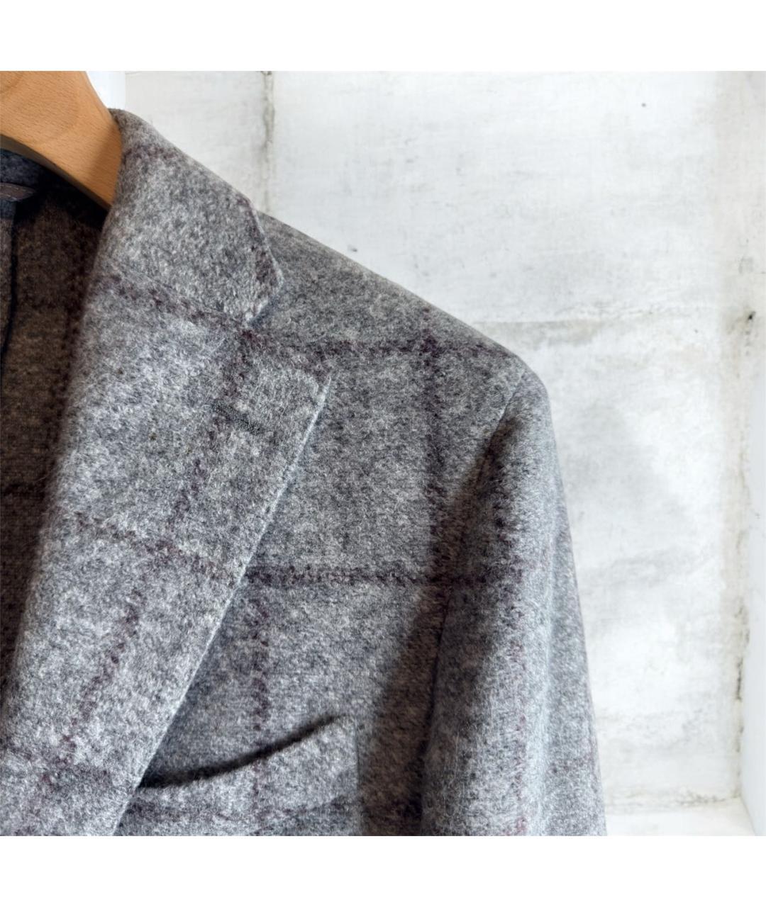 L.B.M. 1911 Серый шерстяной пиджак, фото 4