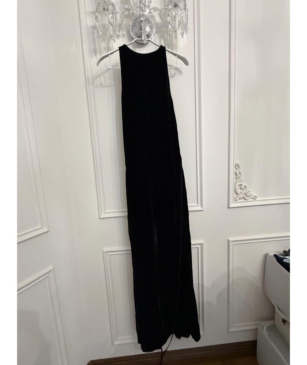 CHLOE Черное бархатное повседневное платье, фото 2