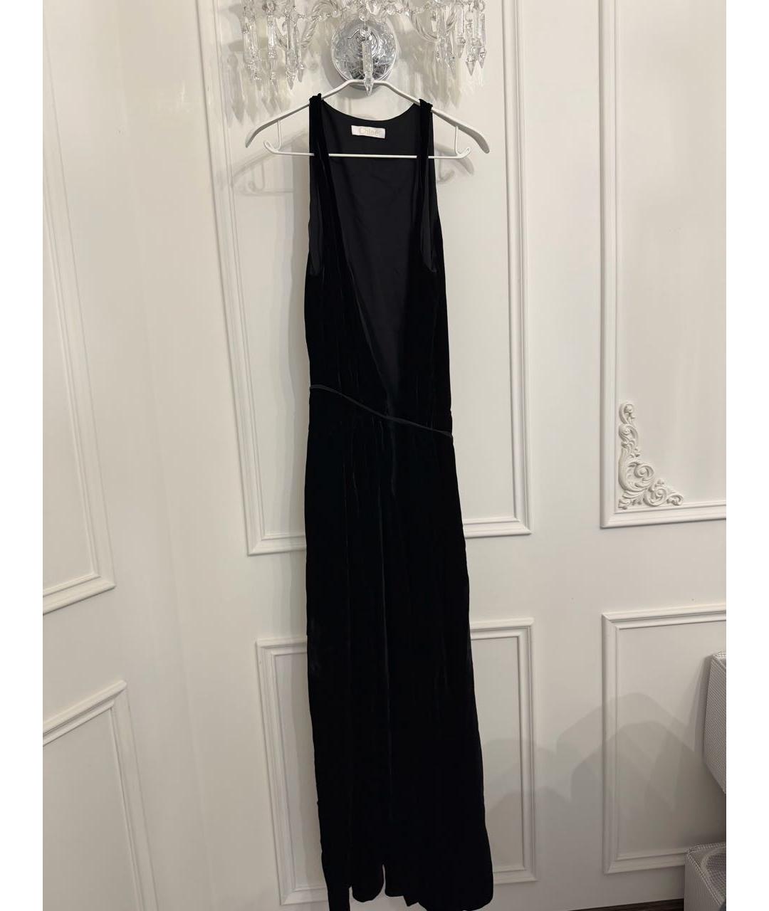 CHLOE Черное бархатное повседневное платье, фото 5
