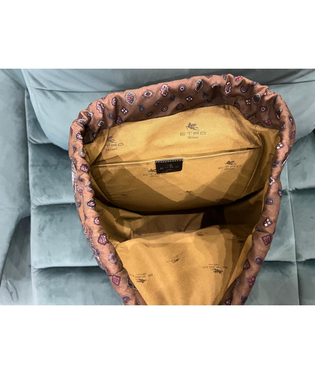 ETRO Серый рюкзак из искусственной кожи, фото 6