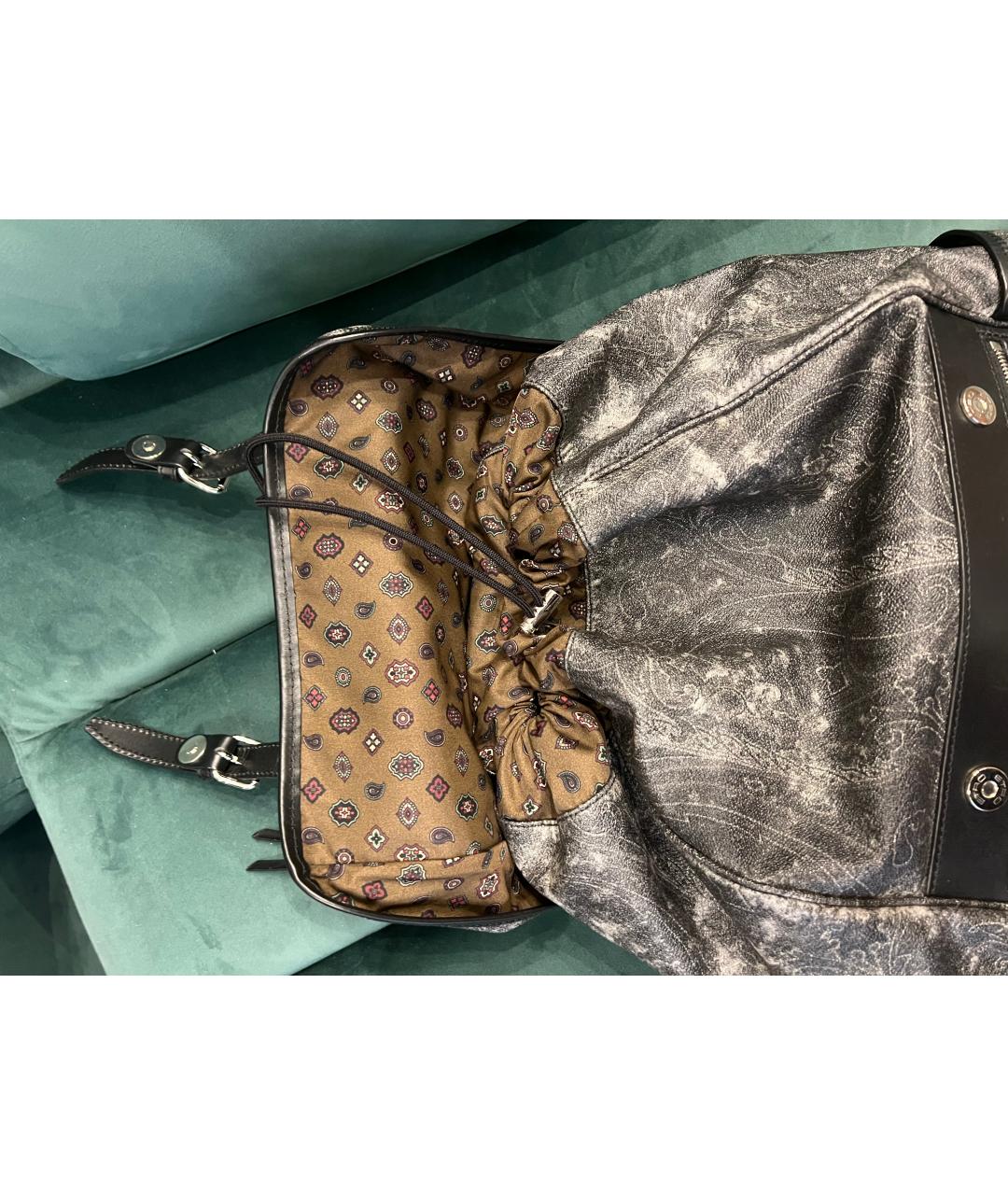 ETRO Серый рюкзак из искусственной кожи, фото 4