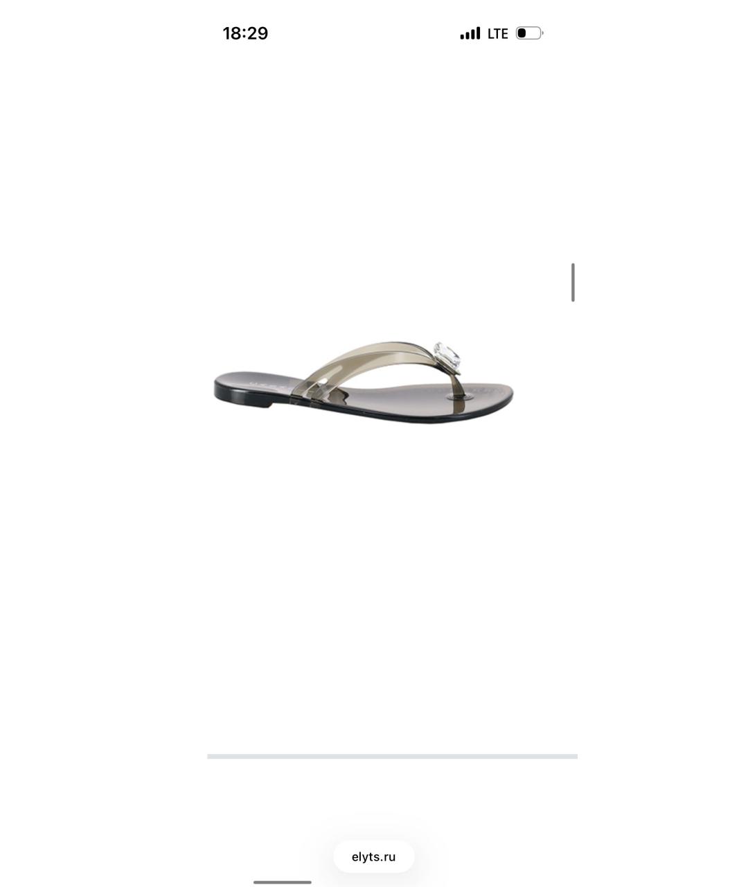 CASADEI Черные резиновые шлепанцы, фото 8