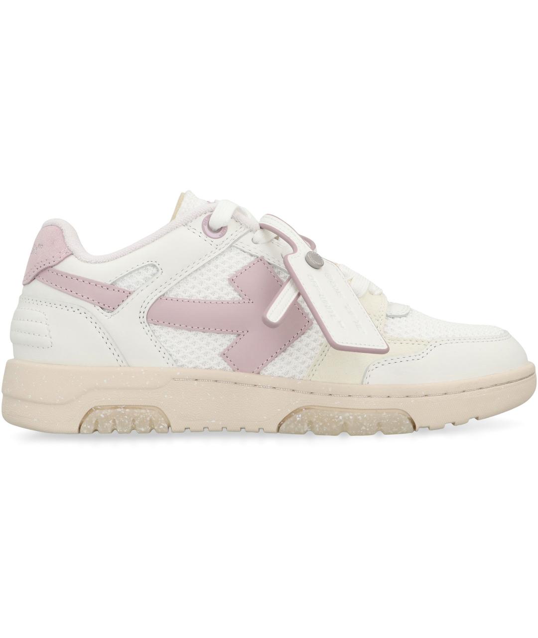 OFF-WHITE Белые кожаные кроссовки, фото 1