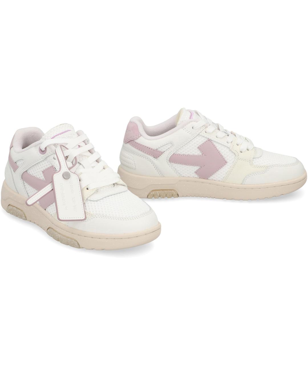 OFF-WHITE Белые кожаные кроссовки, фото 2