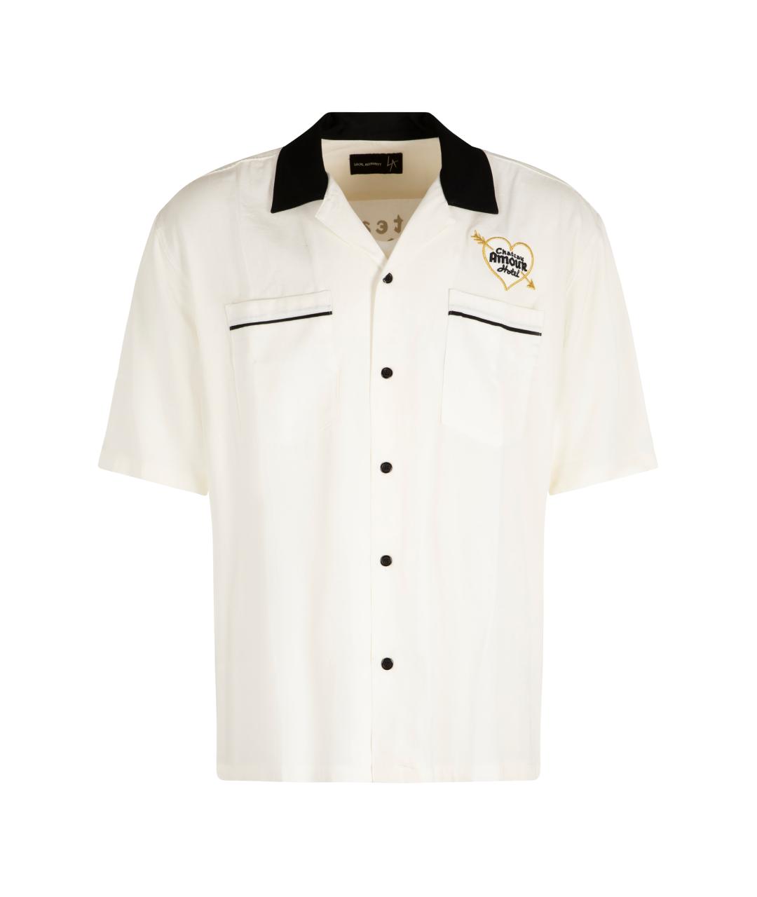 LOCAL AUTHORITY Белая хлопковая кэжуал рубашка, фото 1