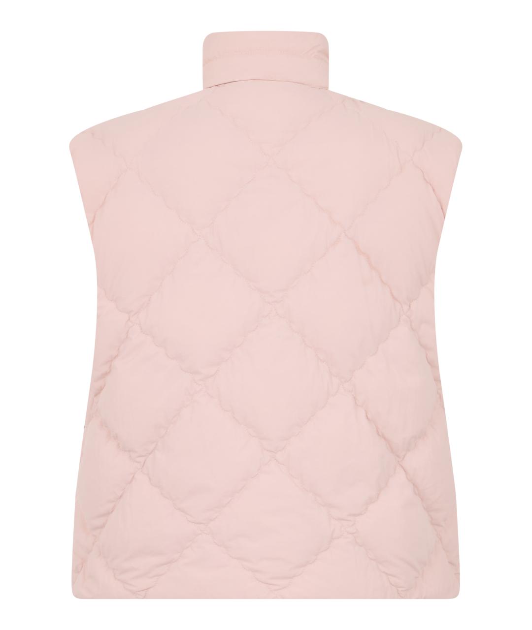 MONCLER Розовый полиамидовый жилет, фото 2