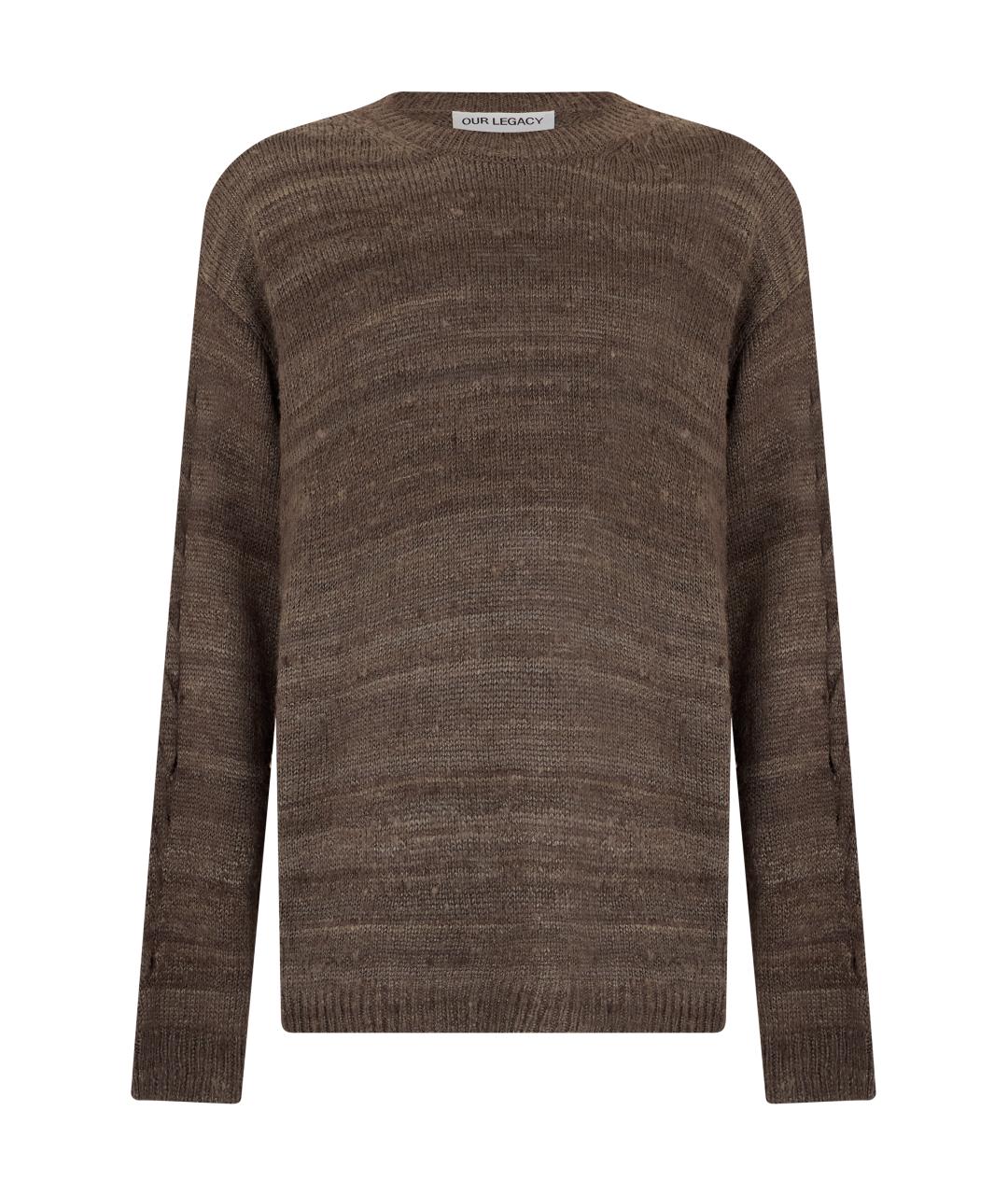 OUR LEGACY Коричневый шелковый джемпер / свитер, фото 1