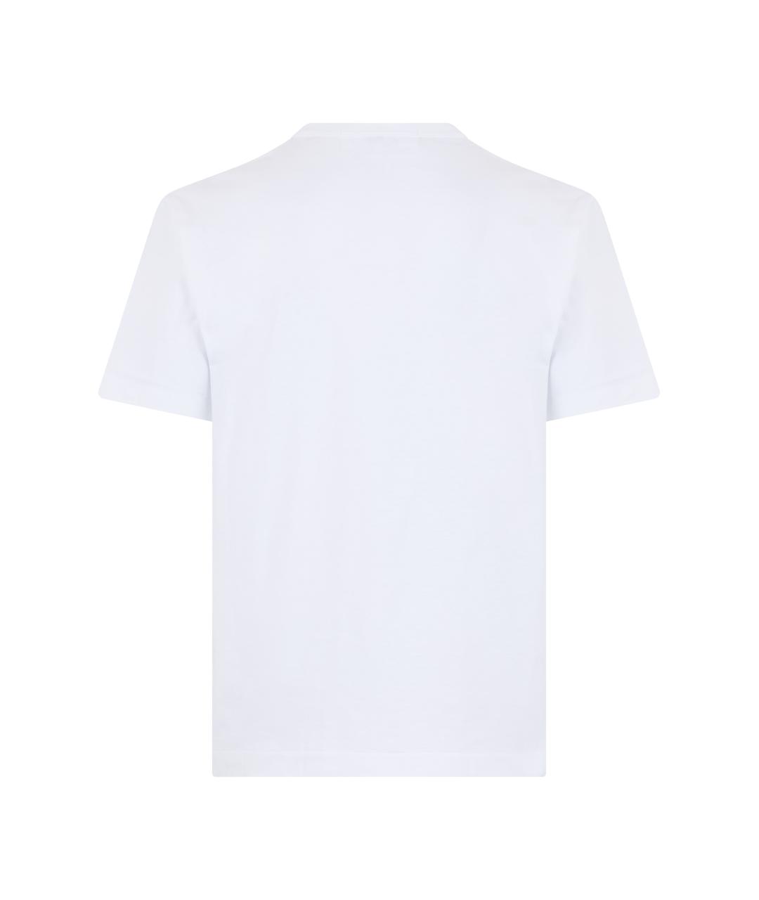 COMME DES GARÇONS PLAY Белая хлопковая футболка, фото 2