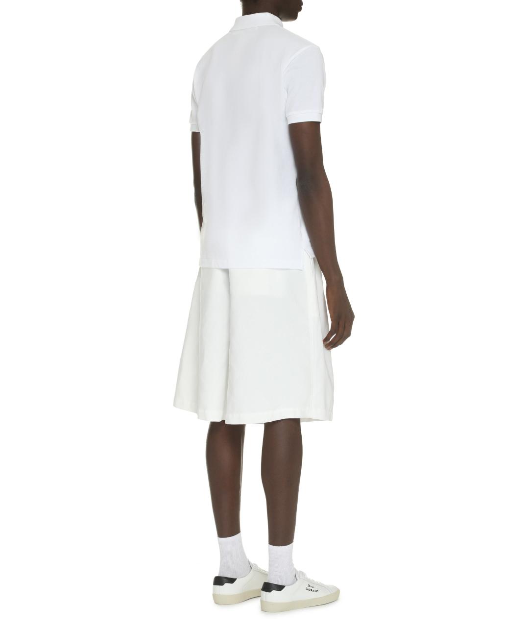 COMME DES GARÇONS PLAY Белое хлопковое поло с коротким рукавом, фото 4