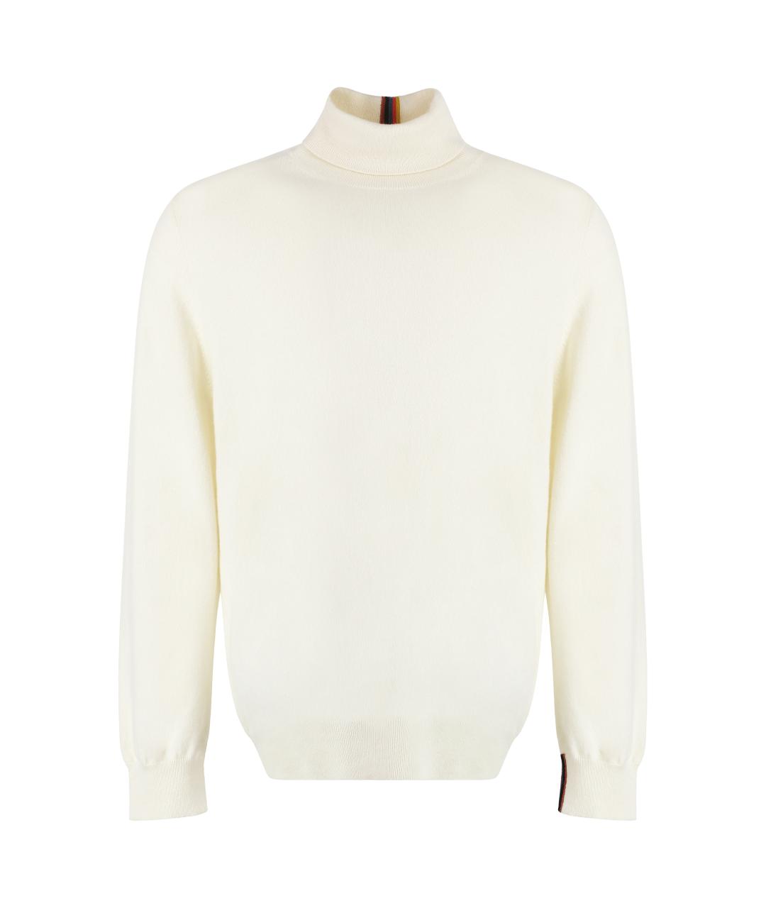 PAUL SMITH Белая кашемировая водолазка, фото 1