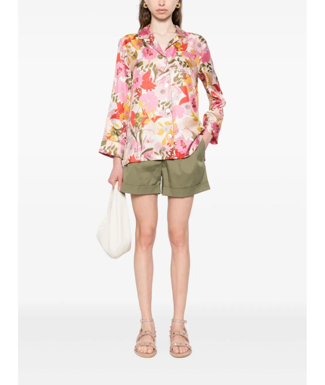 'S MAX MARA Мульти шелковая рубашка, фото 4