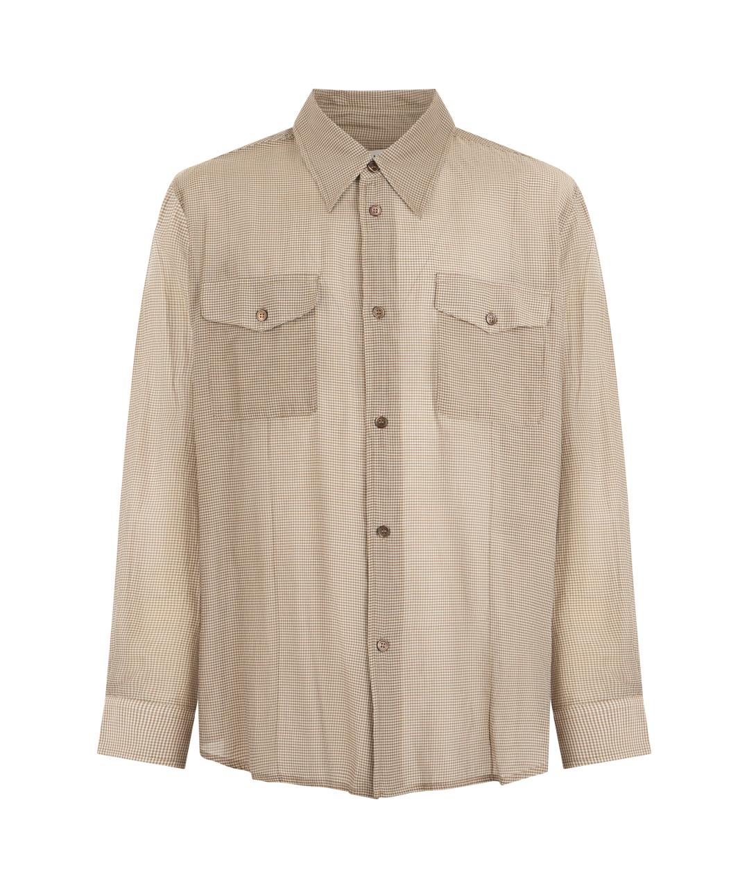 OUR LEGACY Бежевая хлопковая кэжуал рубашка, фото 1