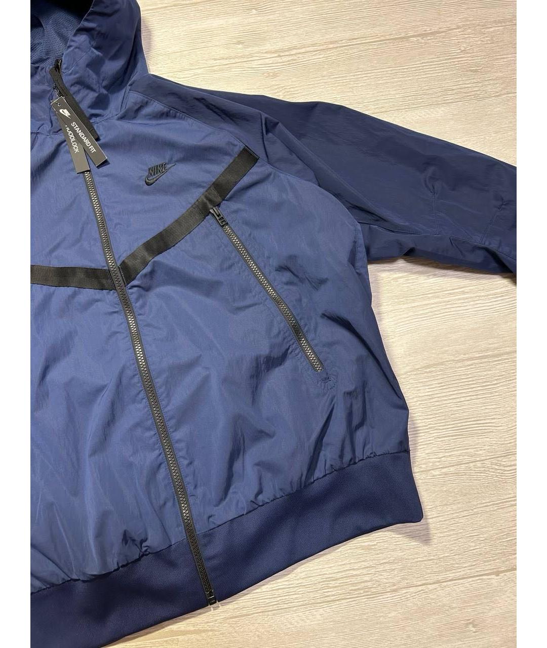 NIKE Синяя полиэстеровая куртка, фото 4