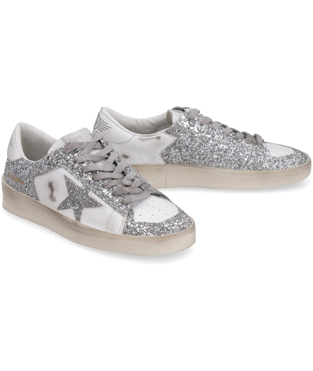 GOLDEN GOOSE DELUXE BRAND Белые кожаные кроссовки, фото 3