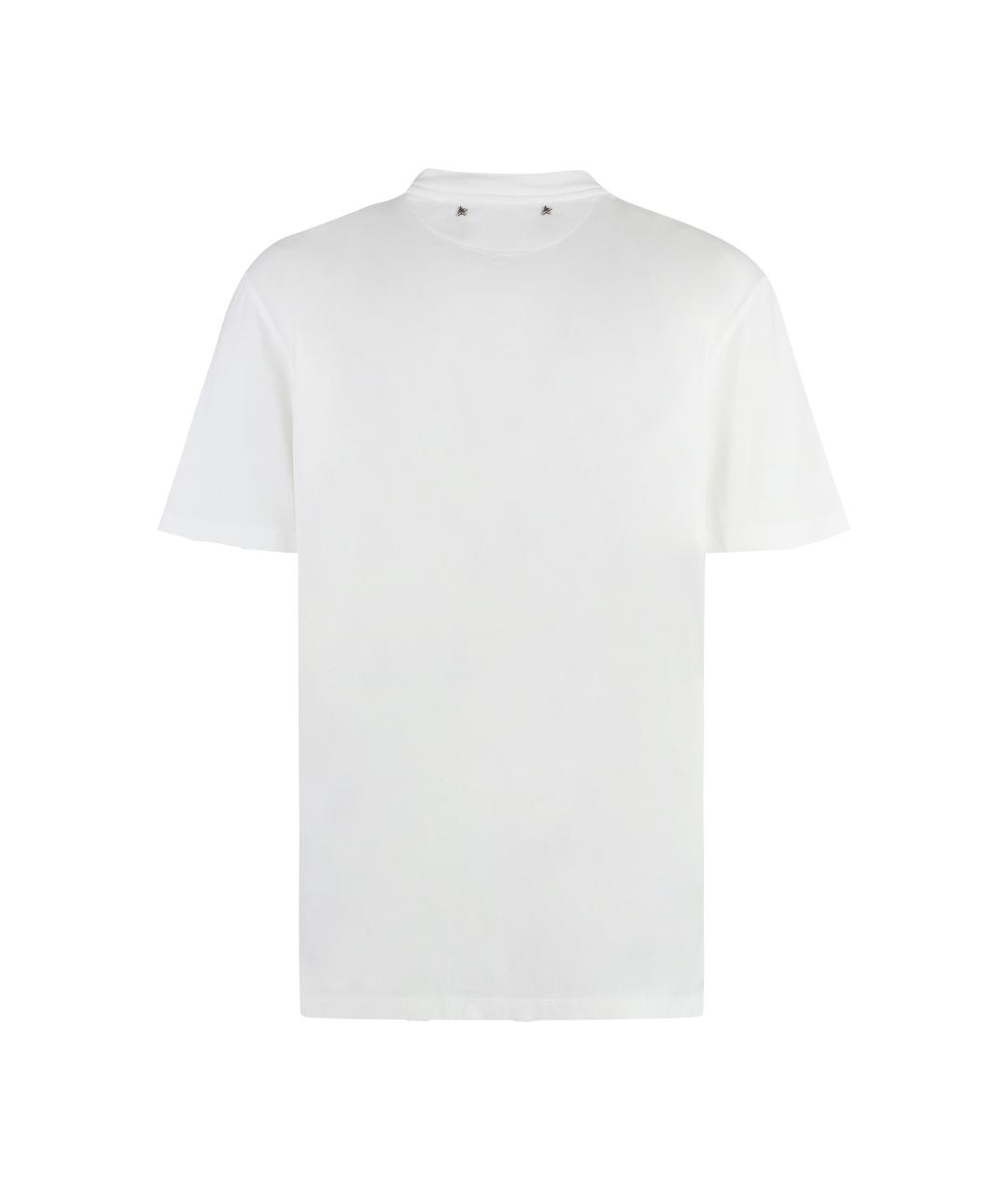 GOLDEN GOOSE DELUXE BRAND Белая хлопковая футболка, фото 2