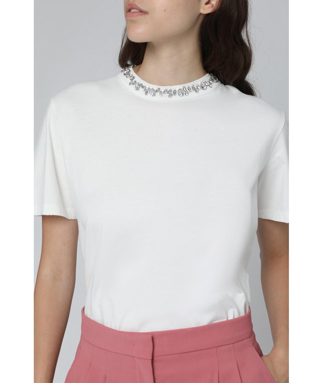 GOLDEN GOOSE DELUXE BRAND Белая хлопковая футболка, фото 5