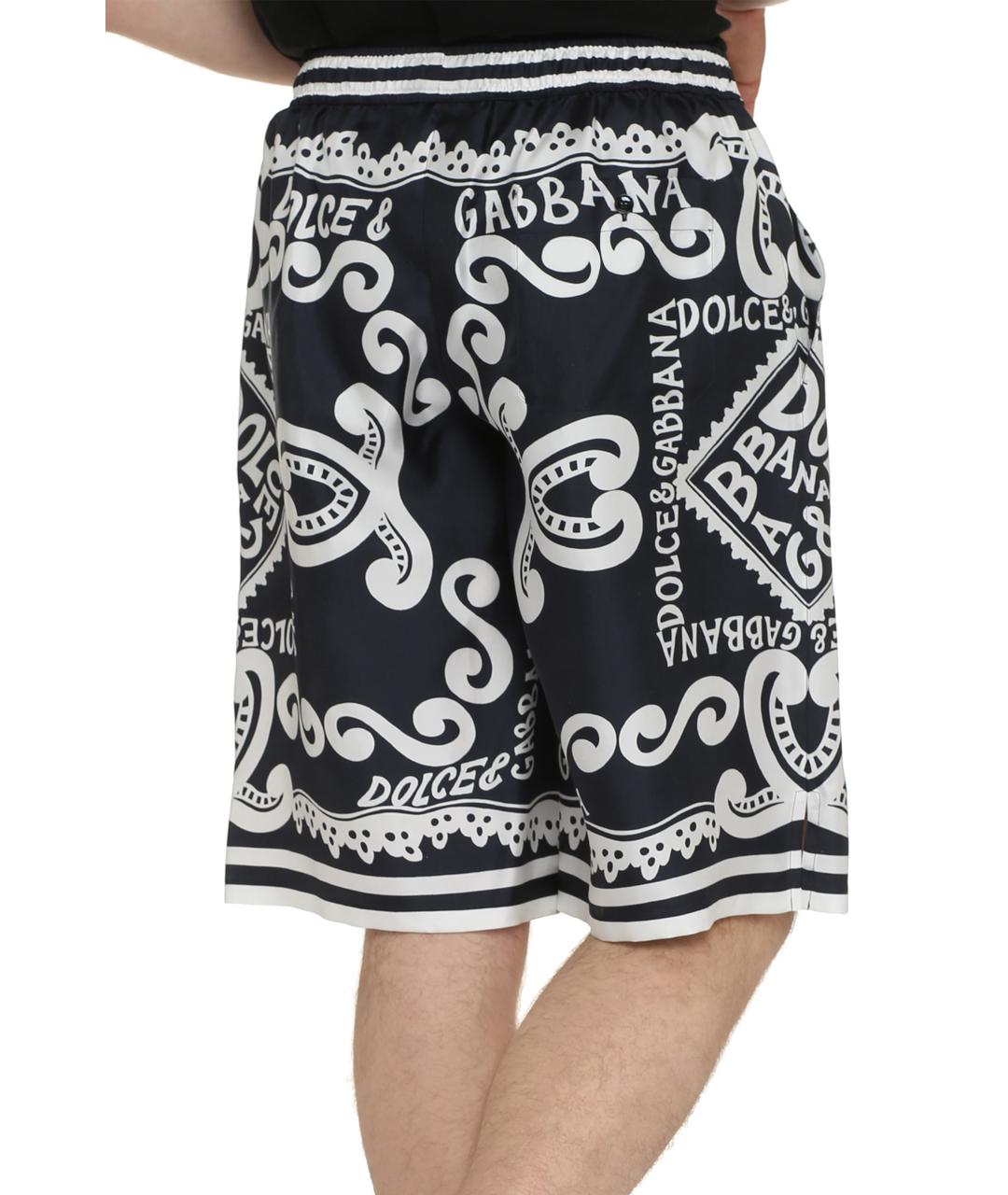 DOLCE&GABBANA Синие шелковые шорты, фото 4