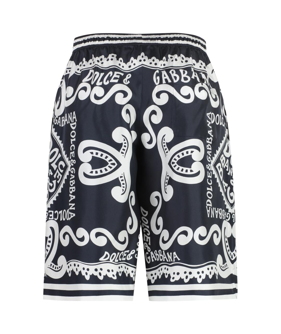 DOLCE&GABBANA Синие шелковые шорты, фото 2