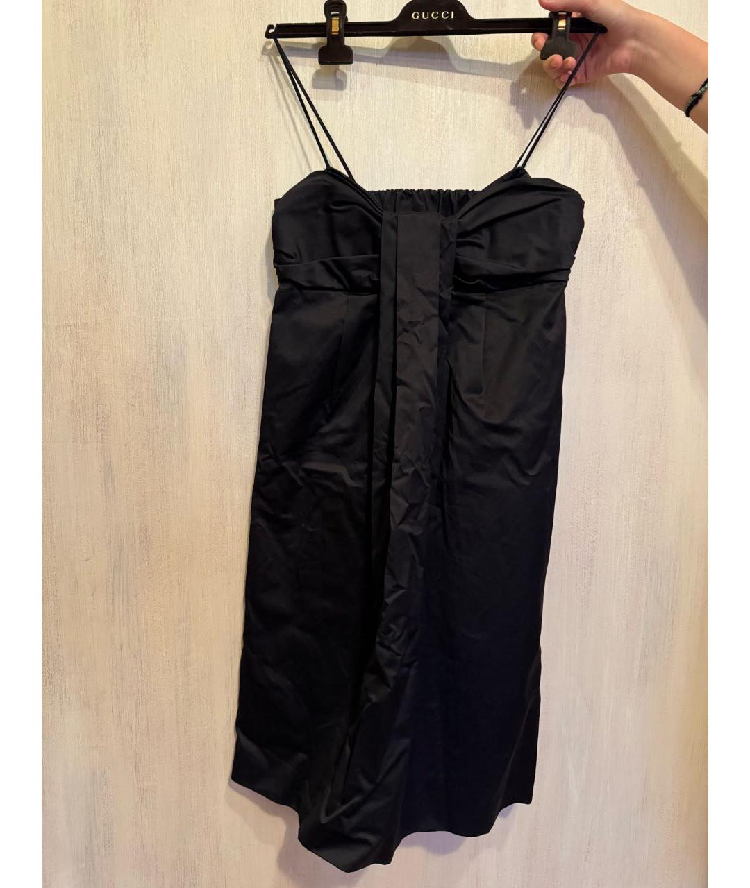 KITON Черное хлопковое коктейльное платье, фото 7