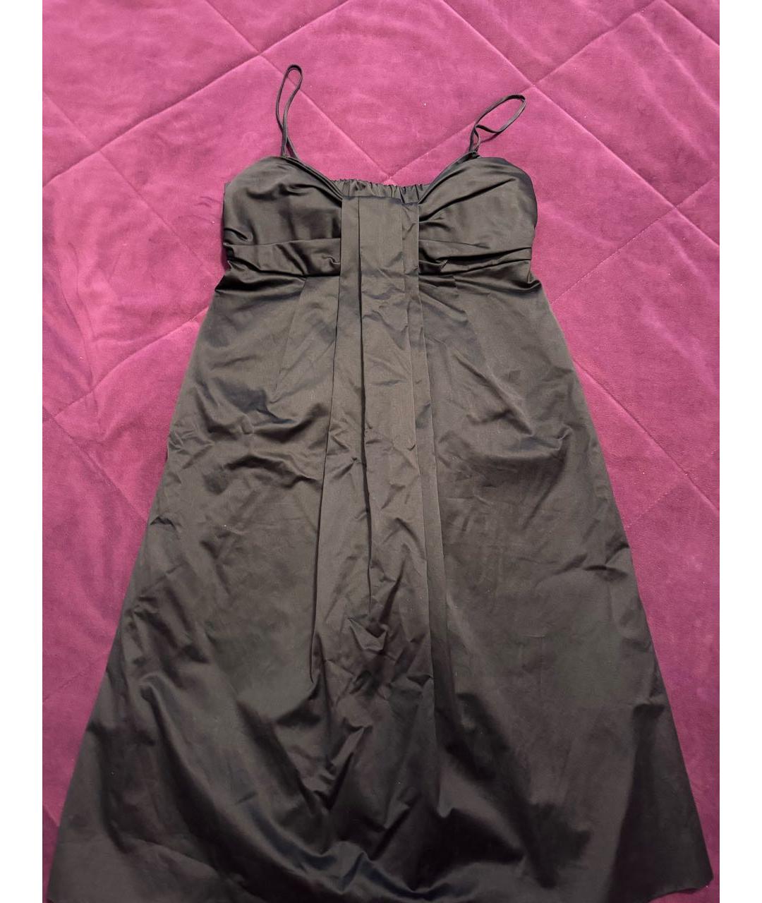 KITON Черное хлопковое коктейльное платье, фото 4