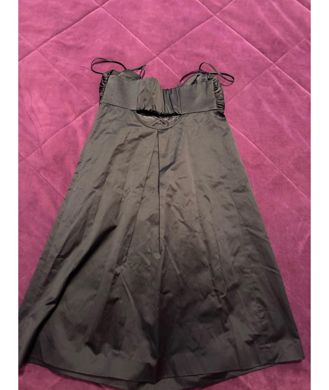 KITON Черное хлопковое коктейльное платье, фото 5